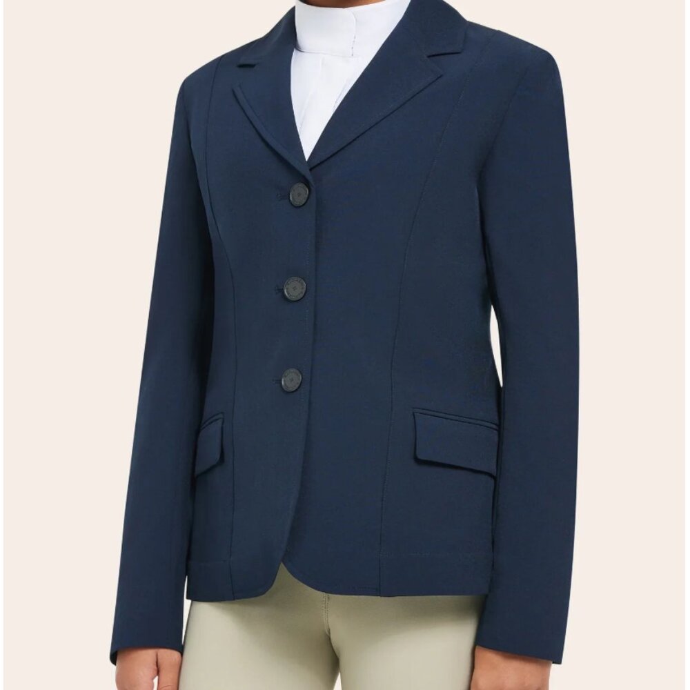 🐎 RJ Classics Skylar Jr Show Coat 12R Navy | Grey Label | 37.5® Quiet Luxury